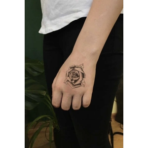 Geçici Gül Mini Dövme Tattoo