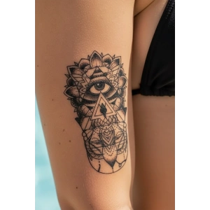 Geçici İlluminati Figürlü Mini Dövme