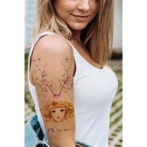 Geçici Kadın Modelli Dövme Tattoo