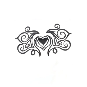 Geçici Kalp Figürlü Dövme Tatto