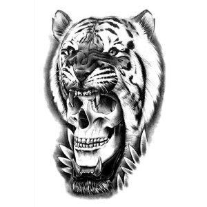 Geçici Kaplan Figürlü Dövme Tattoo