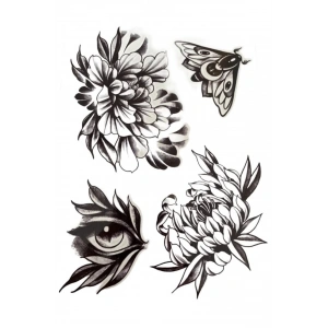 Geçici Karışık Figür Dövme Tattoo