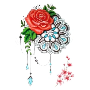 Geçici Karışık Figürlü Dövme Tattoo