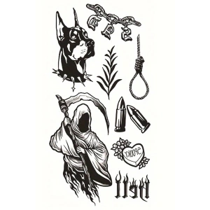 Geçici Karışık Figürlü Dövme Tattoo