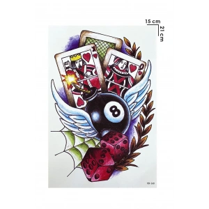 Geçici Kart Ve Bilardo Topu Tatto