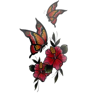 Geçici Kelebek Figürlü Dövme Tatto