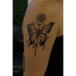 Geçici Kelebek Figürlü Dövme Tattoo