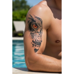 Geçici Kuru Kafa Figürlü Dövme Tattoo