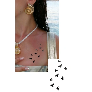 Uçan Kuşlar Mini Geçici Dövme Tattoo