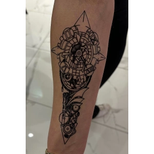 Geçici Mekanik Figürlü Dövme Tattoo