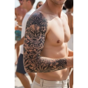 Geçici Motifli Kol Dövme Tattoo