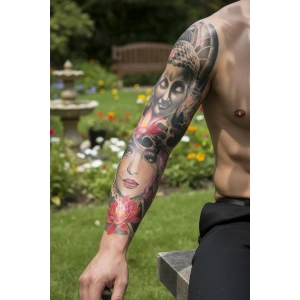 Geçici Nirvana ve Kadın Modelli Dövme Tattoo