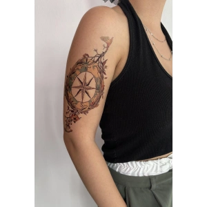 Geçici Pusula Dövme Tattoo