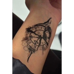 Geçici Saat Figürlü Mini Dövme Tattoo
