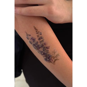 Geçici Sümbül Çiçeği Figürlü Mini Dövme Tattoo