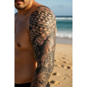 Geçici Tribal Figürlü Dövme Tattoo