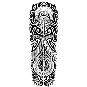 Geçici Tribal Figürlü Kol Dövmesi Tattoo