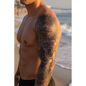 Geçici Yazı Detaylı Dövme Tattoo