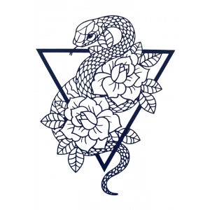 Geçici Yılan Figürlü 12 Saat Sonra Kararan Dövme Tatto