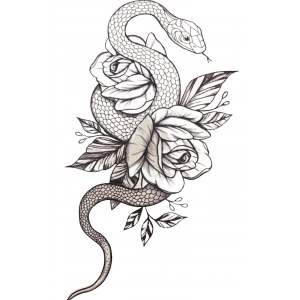 Geçici Yılan Figürlü Dövme Tatto
