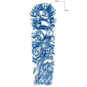 Gemi Kol Sonradan Kararan Yarı Kalıcı Geçici Dövme Tattoo