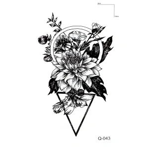 Geometrik Çiçek Mini Geçici Dövme Tattoo