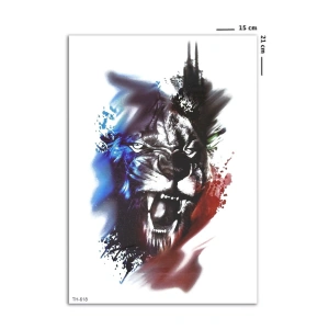 Gerçekçi Geçici Aslan Dövme Tattoo