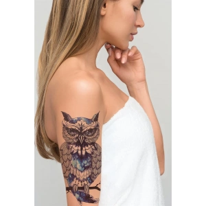 Gerçekçi Geçici Baykuş Dövme Tattoo