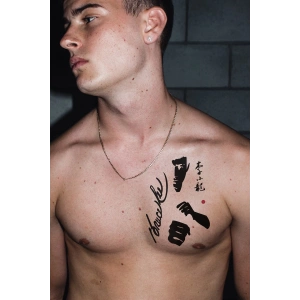 Gerçekçi Geçici Karete, Dövüşçü Dövme Tattoo