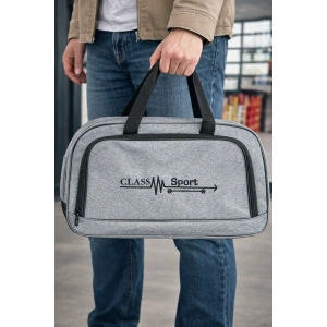 Gri Renk Büyük Boy El Çantası/ Seyahat Çantası