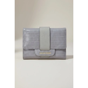 Gri Renk Deri Kadın Cüzdan/Kartlık