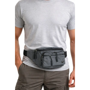 Gri Renk Erkek Bel Çantası