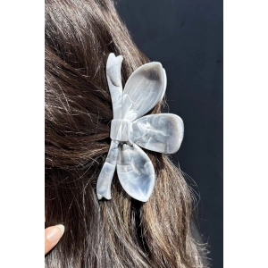 Gri Renk Mermer Desenli Kemik Mandal Toka