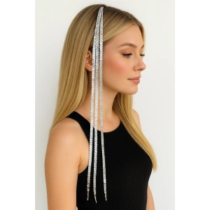 Gri Renk Pullu Saç Aksesuarı