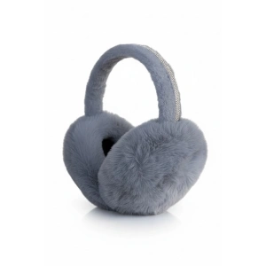 Gri Renk Taş Detaylı Peluş Kulaklık