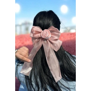 Gül Kurusu Renk Gül Figürlü Kurdele Pens Toka