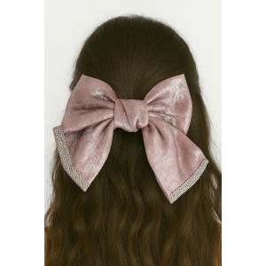 Gül Kurusu Renk Kurdele Figürlü Taş Detaylı Otomat Toka