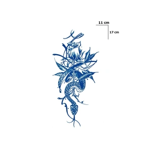 Gül Sonradan Kararan Yarı Kalıcı Geçici Dövme Tattoo