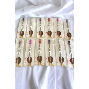 Gümüş Renk 12li Taş Detaylı Topuz Kalemi