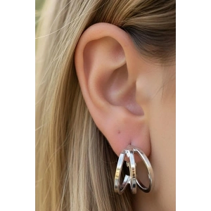 Gümüş Renk 15MM Halka Küpe (Çift)