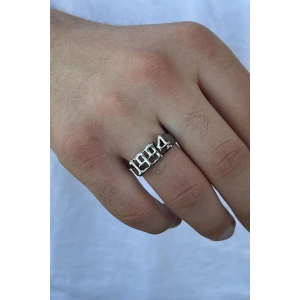 Gümüş Renk 1994 Sayılı Ayarlanabilir Çelik Erkek Yüzük