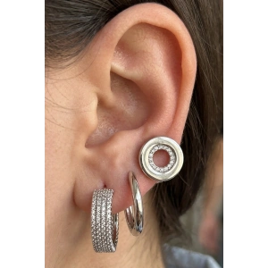 Gümüş Renk 3lü YSX Küpe Set