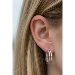 Gümüş Renk 30MM Halka Küpe (Çift)