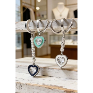 Gümüş Renk 6lı Çelik Küpe Set