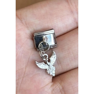 Gümüş Renk Anka Kuşu Figürlü Çelik Nomination Charm (Tek)