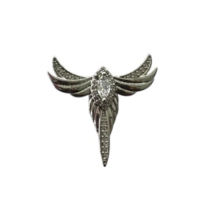 Gümüş Renk Anka Kuşu Figürlü Taş Detaylı Ajda Charm / Kolye/ Bileklik Ucu