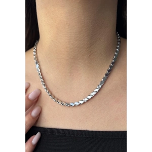 Gümüş Renk Arpa Model Çelik Kolye