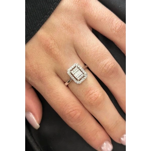 Gümüş Renk Ayarlanabilir Baget Yüzük