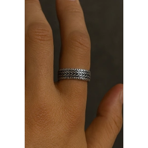 Gümüş Renk Ayarlanabilir Çelik Erkek Yüzük