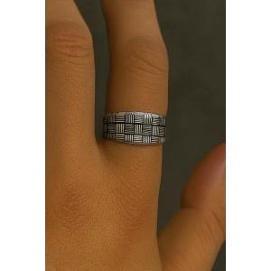 Gümüş Renk Ayarlanabilir Çelik Erkek Yüzük